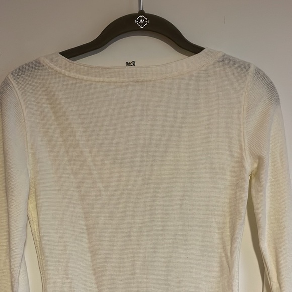 Intimately Free People Henley Bodysuit XS Cream Waffle Thermal Knit Softgirl - Picture 10 of 14